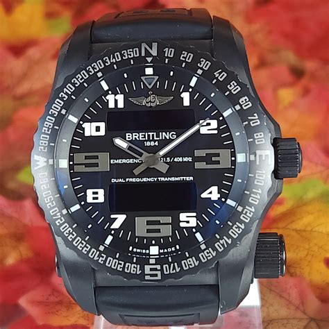 Breitling Emergency 51mm Night Mission Black Titanium Watch 